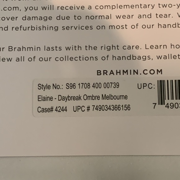 Brahmin Elaine daybreak Ombré Melbourne satchel bag - Picture 8 of 17